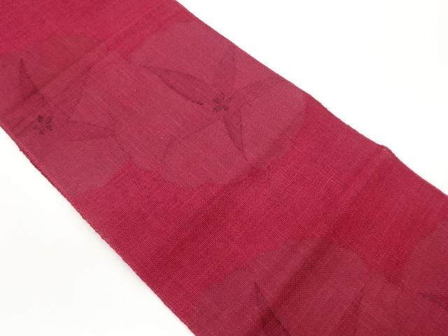 JAPANESE NAGOYA OBI FOR SUMMER / TSUMUGI / WOVEN MORNING GLORY